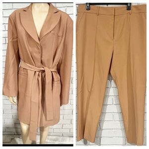 Asos Women’s Dark Neutral Tie Wrap Blazer With Pants